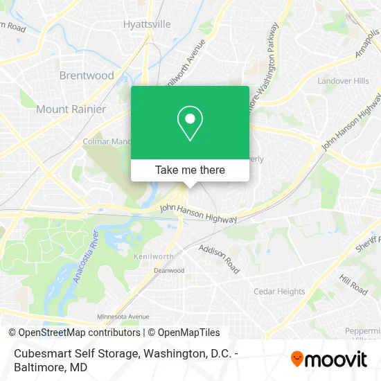 Cubesmart Self Storage map