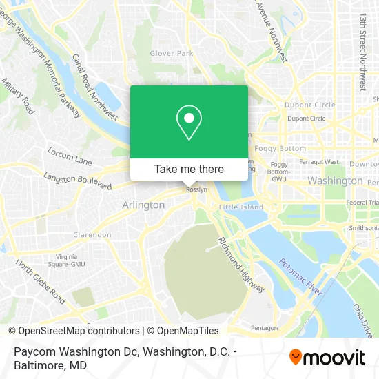 Paycom Washington Dc map