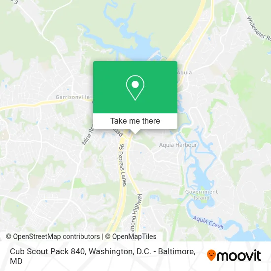 Cub Scout Pack 840 map