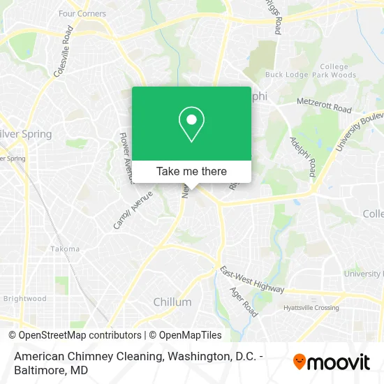 American Chimney Cleaning map