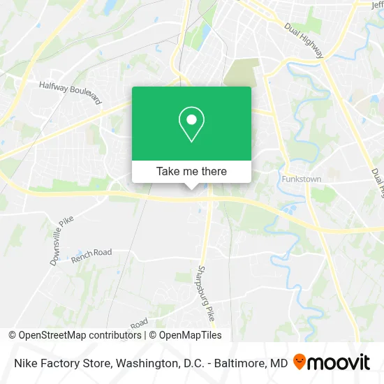 Nike Factory Store map