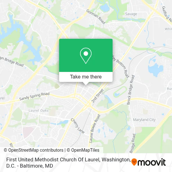 First United Methodist Church Of Laurel map