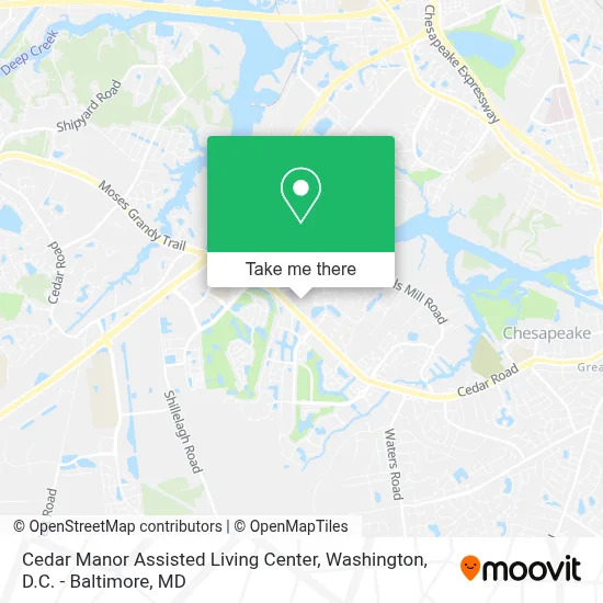 Cedar Manor Assisted Living Center map