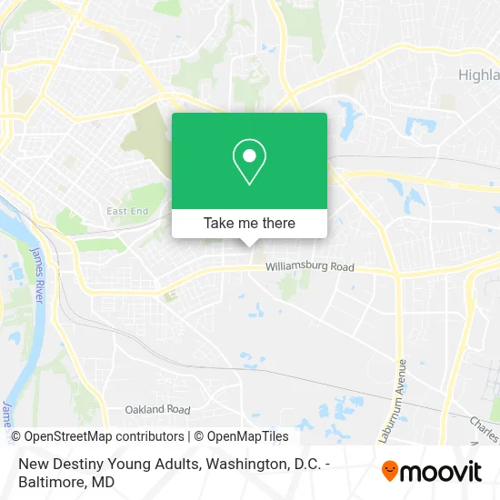New Destiny Young Adults map