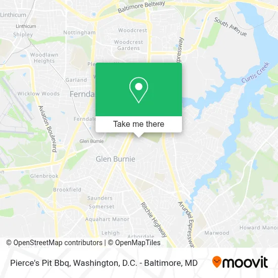 Pierce's Pit Bbq map