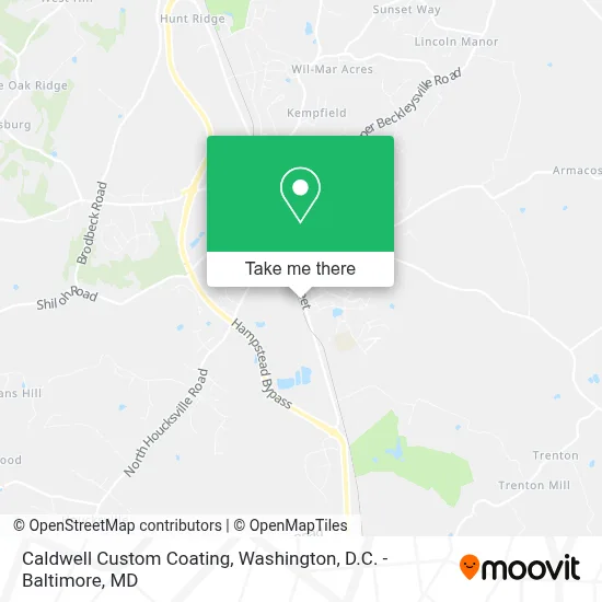 Caldwell Custom Coating map
