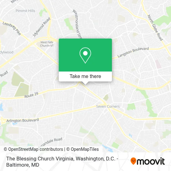 The Blessing Church Virginia map