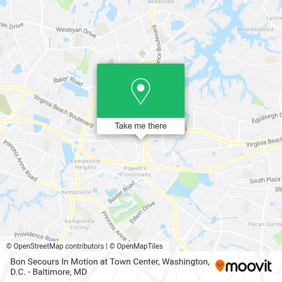Bon Secours In Motion at Town Center map