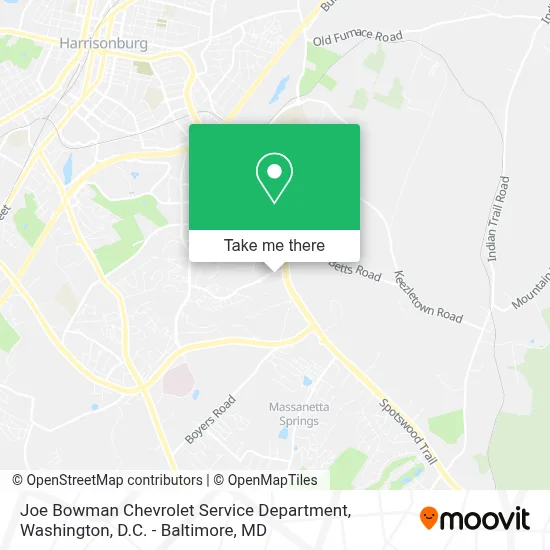 Joe Bowman Chevrolet Service Department map