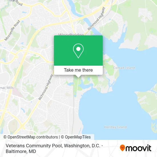 Veterans Community Pool map