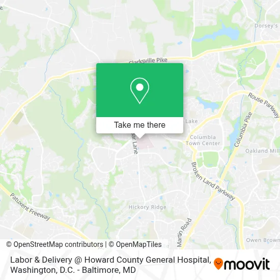 Labor & Delivery @ Howard County General Hospital map