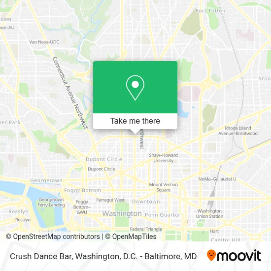 Crush Dance Bar map