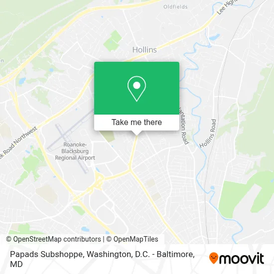 Papads Subshoppe map