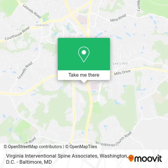Virginia Interventional Spine Associates map