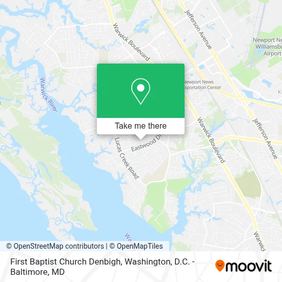 First Baptist Church Denbigh map