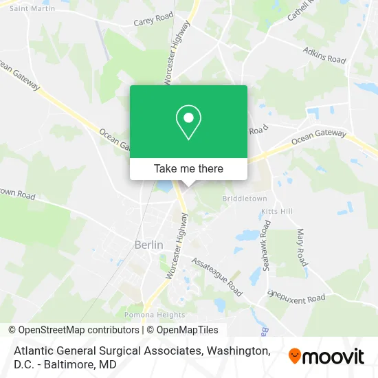 Atlantic General Surgical Associates map
