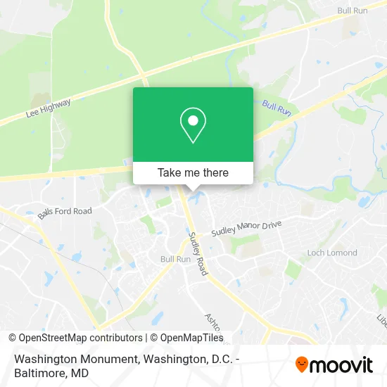 Washington Monument map
