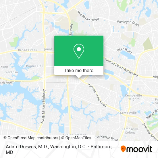 Adam Drewes, M.D. map