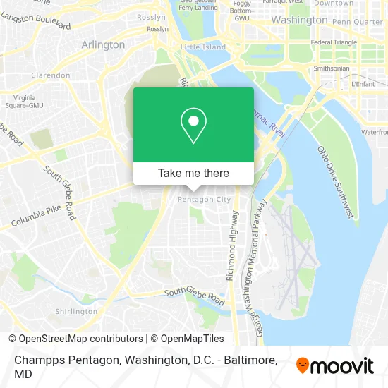 Champps Pentagon map