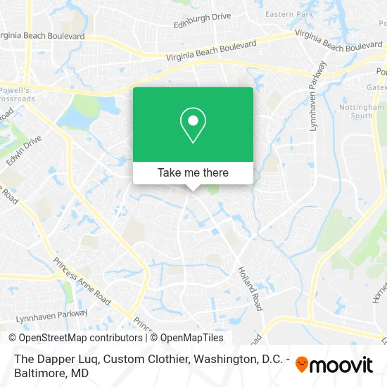 The Dapper Luq, Custom Clothier map