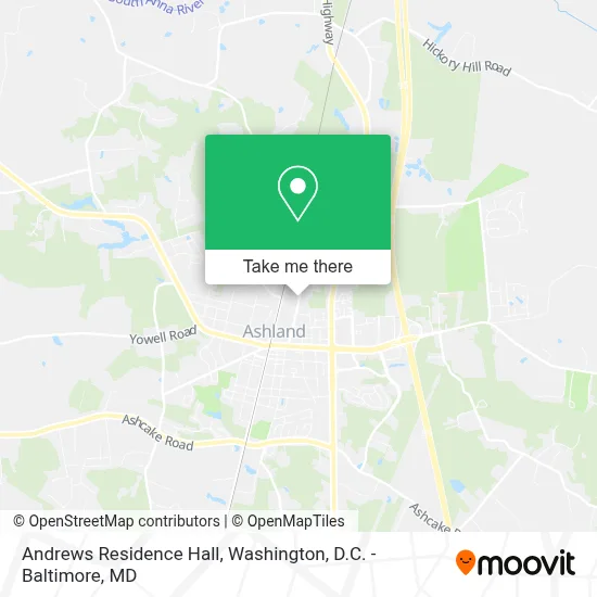 Andrews Residence Hall map