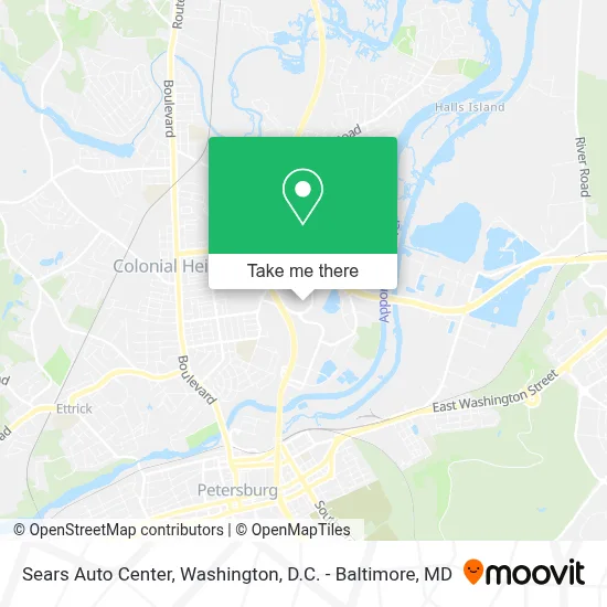 Sears Auto Center map