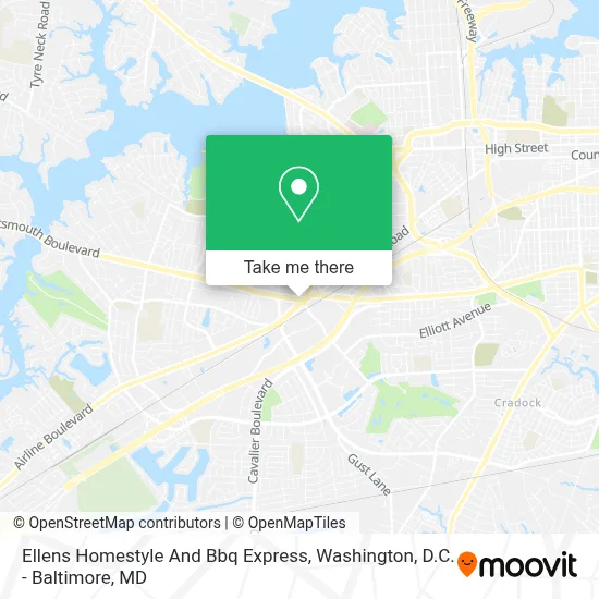Ellens Homestyle And Bbq Express map