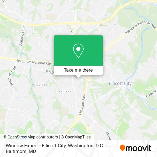 Window Expert - Ellicott City map