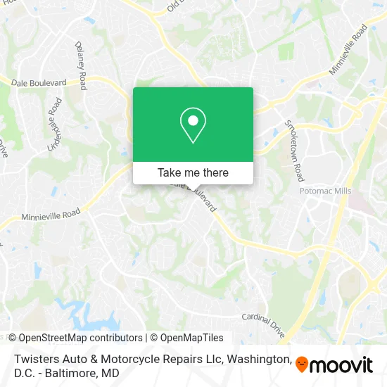 Twisters Auto & Motorcycle Repairs Llc map