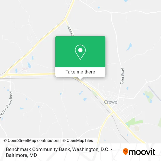 Benchmark Community Bank map