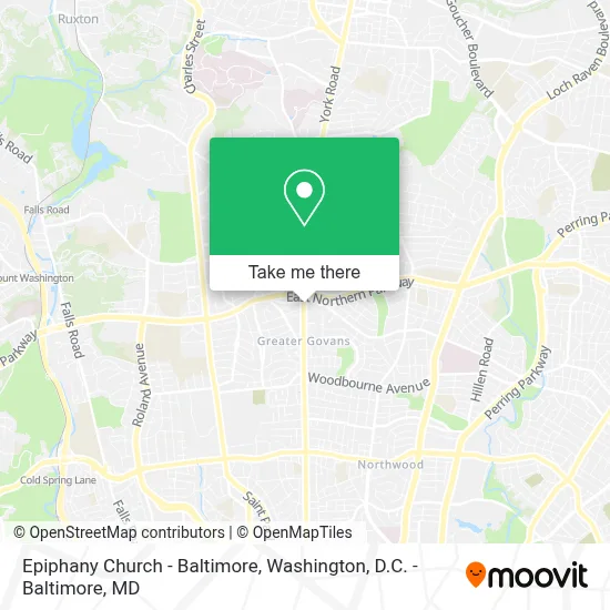 Epiphany Church - Baltimore map