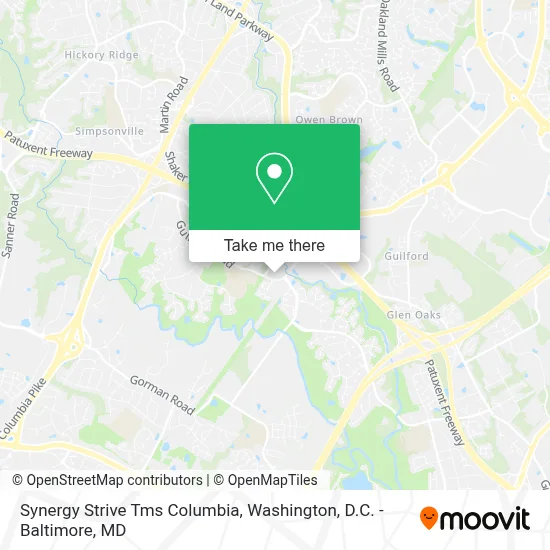 Synergy Strive Tms Columbia map