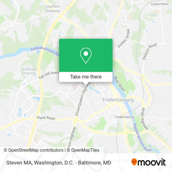 Steven MA map