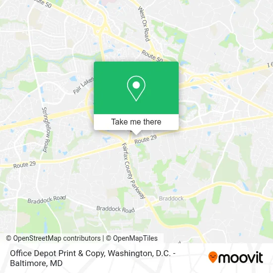 Office Depot Print & Copy map
