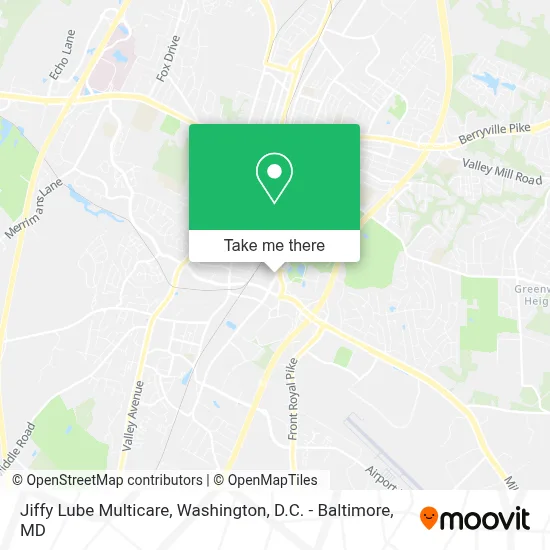Jiffy Lube Multicare map
