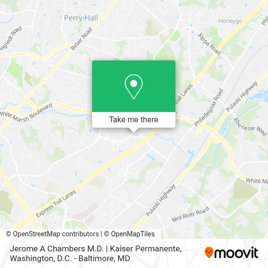 Jerome A Chambers M.D. | Kaiser Permanente map