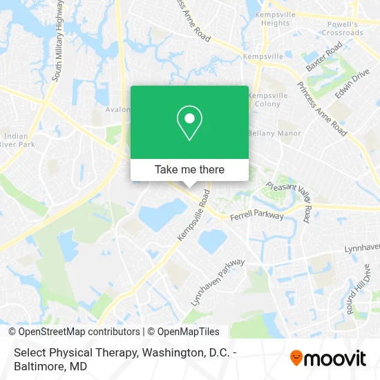 Select Physical Therapy map