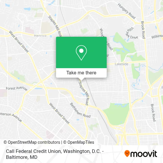 Call Federal Credit Union map