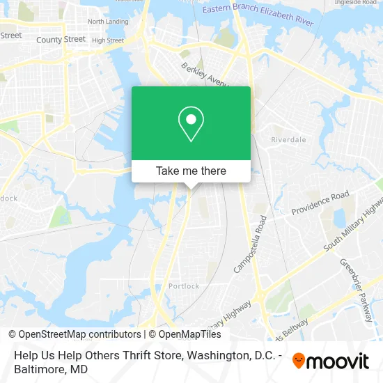 Help Us Help Others Thrift Store map