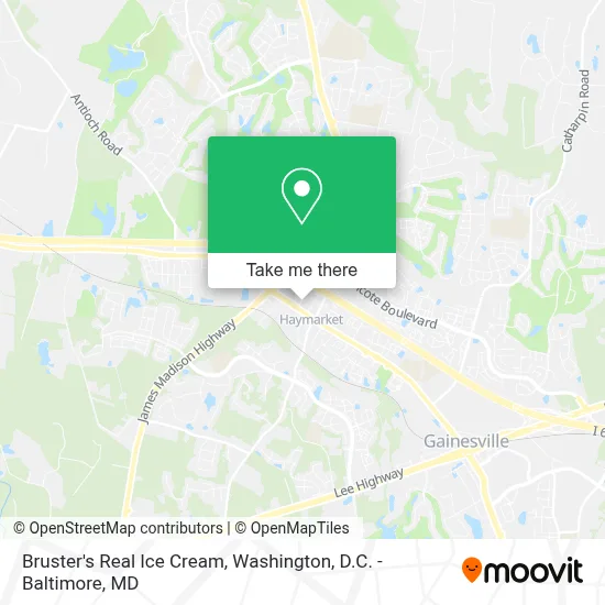 Bruster's Real Ice Cream map