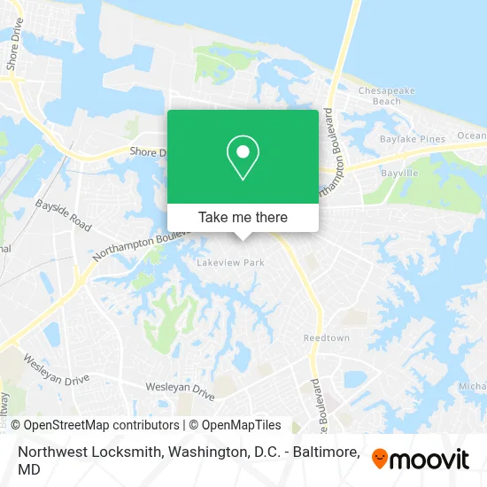 Northwest Locksmith map