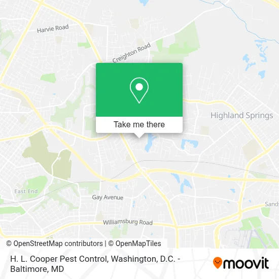H. L. Cooper Pest Control map