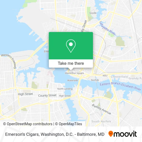 Emerson's Cigars map