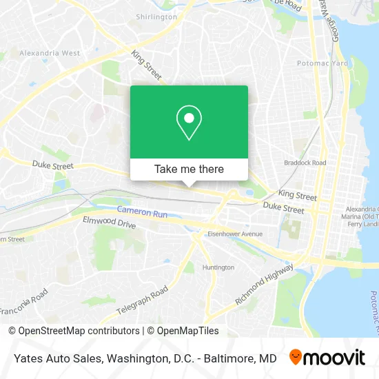 Yates Auto Sales map
