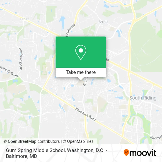 Gum Spring Middle School map