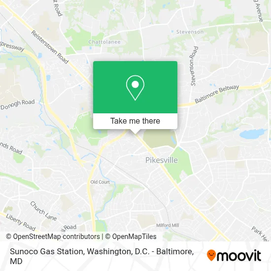 Sunoco Gas Station map