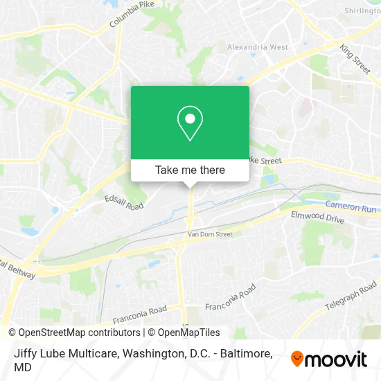 Jiffy Lube Multicare map