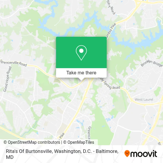 Rita's Of Burtonsville map