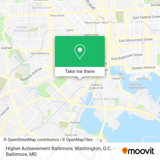 Higher Achievement Baltimore map