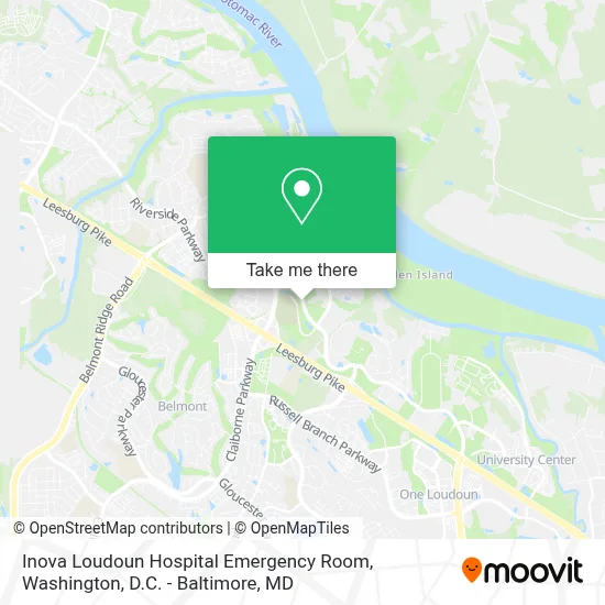 Inova Loudoun Hospital Emergency Room map